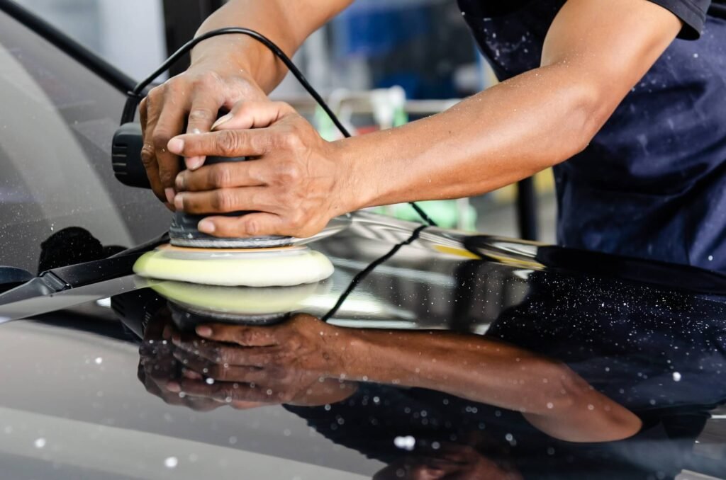 Car paint polishing
