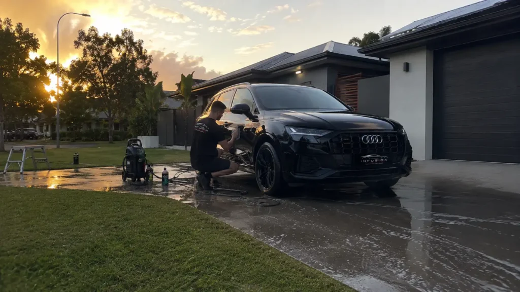 Mobile exterior car detailing