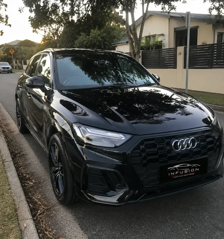 Black Audi SUV exterior detailing